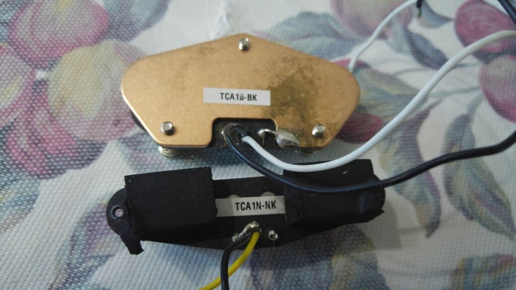 Vista posteriore pickup originali Squier Telecaster CV 50's
