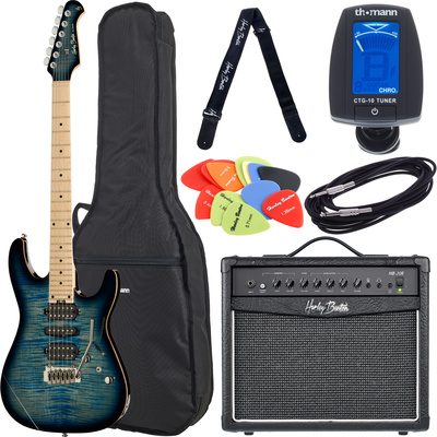 Harley Benton Fusion-II HSH MN FBLB Set 1